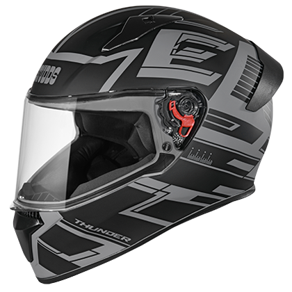 Studds Thunder D3 Decor With Spoiler MATT Grey N9 - bikerstore.in