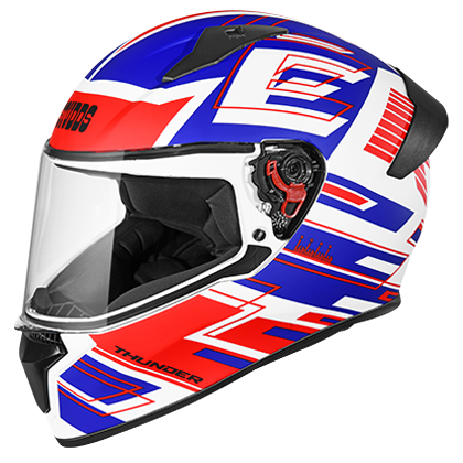 Studds Thunder D3 Decor With Spoiler MATT White N2 - bikerstore.in