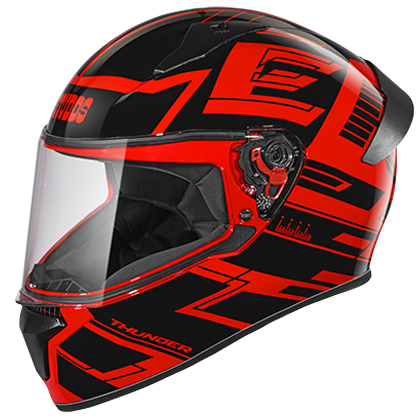Studds Thunder D3 Decor With Spoiler Red N9 - bikerstore.in