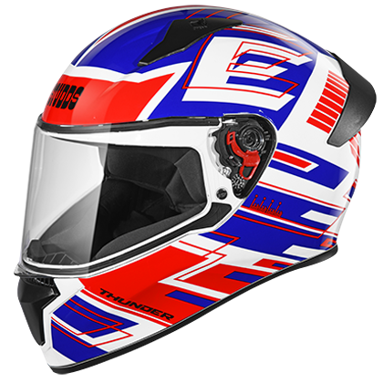 Studds Thunder D3 Decor With Spoiler White N2 - bikerstore.in