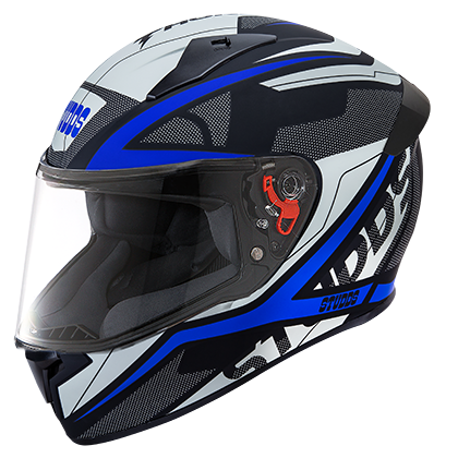 Studds Thunder D4 Decor With Spoiler Matt Blue N1 - bikerstore.in