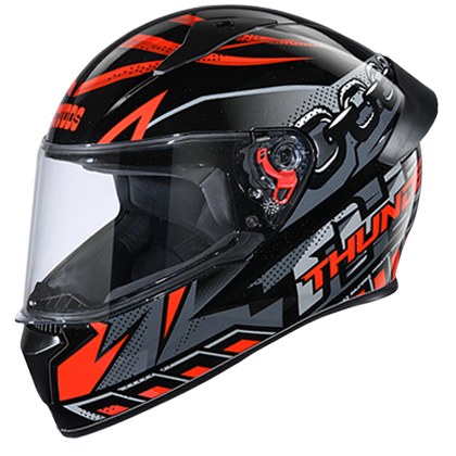 Studds Thunder D5 Decor With Spoiler Black N2 - bikerstore.in
