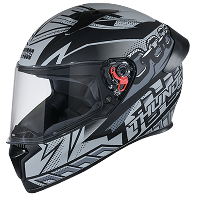 Studds Thunder D5 Decor With Spoiler Matt Black N4 - bikerstore.in