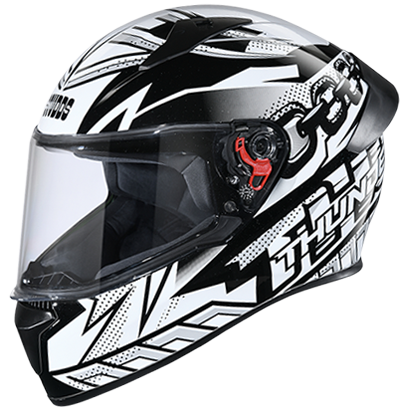 Studds Thunder D5 Decor With Spoiler Matt Black N6 - bikerstore.in