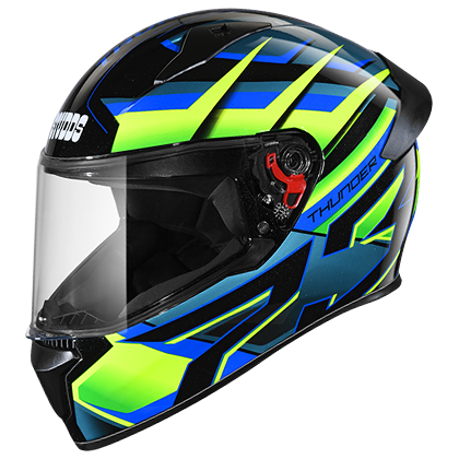 Studds Thunder D6 Decor With Spoiler Black Green N1 - bikerstore.in