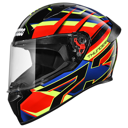 Studds Thunder D6 Decor With Spoiler Black Red N1 - bikerstore.in