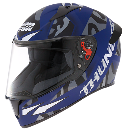 Studds Thunder D7 Decor With Spoiler Matt Blue N4 - bikerstore.in