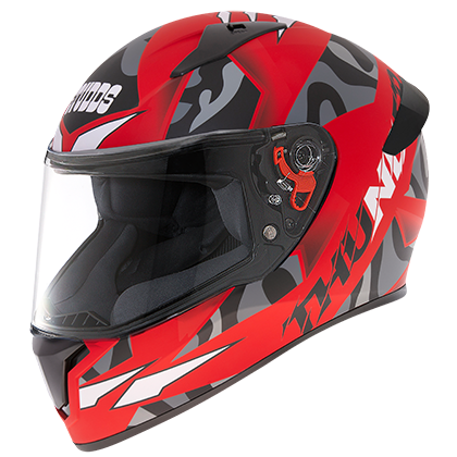 Studds Thunder D7 Decor With Spoiler Matt Red N9 - bikerstore.in