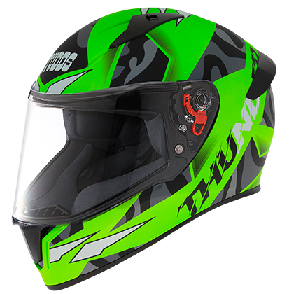 Studds Thunder D7 Decor With Spoiler Neon Green N9 - bikerstore.in