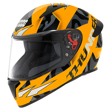 Studds Thunder D7 Decor With Spoiler Neon Orange N9 - bikerstore.in