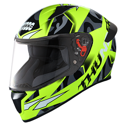 Studds Thunder D7 Decor With Spoiler Neon Yellow N9 - bikerstore.in
