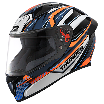 Studds Thunder D8 Decor With Spoiler Black N4 - bikerstore.in