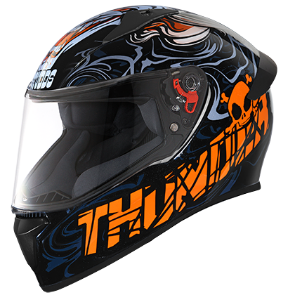Studds Thunder D9 Decor With Spoiler Black N10 - bikerstore.in