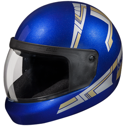 Studds Ultra Flame Blue Helmet - bikerstore.in