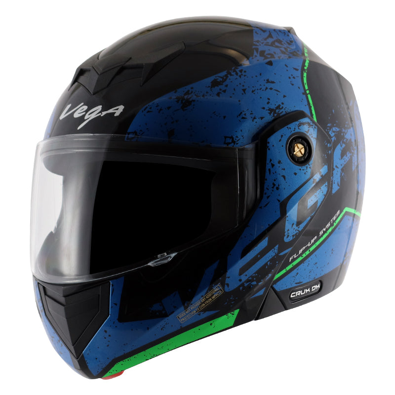 Vega Crux Dx Victor Black Blue Helmet - bikerstore.in