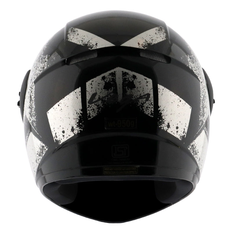 Vega Cliff Adventure Black Silver Helmet - bikerstore.in