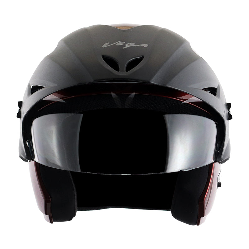 Vega Cruiser W/P Burgundy Helmet - bikerstore.in