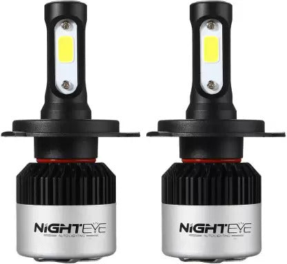 NIGHTEYE H4 LED Headlight Bulb for Car and Bike White, 72W, 2 Bulbs - Type H4 - bikerstore.in