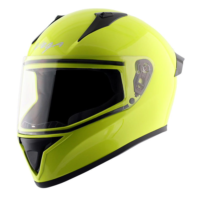 Vega Bolt Neon Yellow Helmet - bikerstore.in