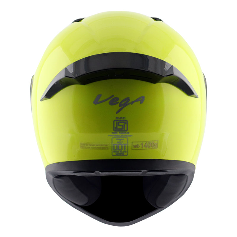 Vega Bolt Neon Yellow Helmet - bikerstore.in