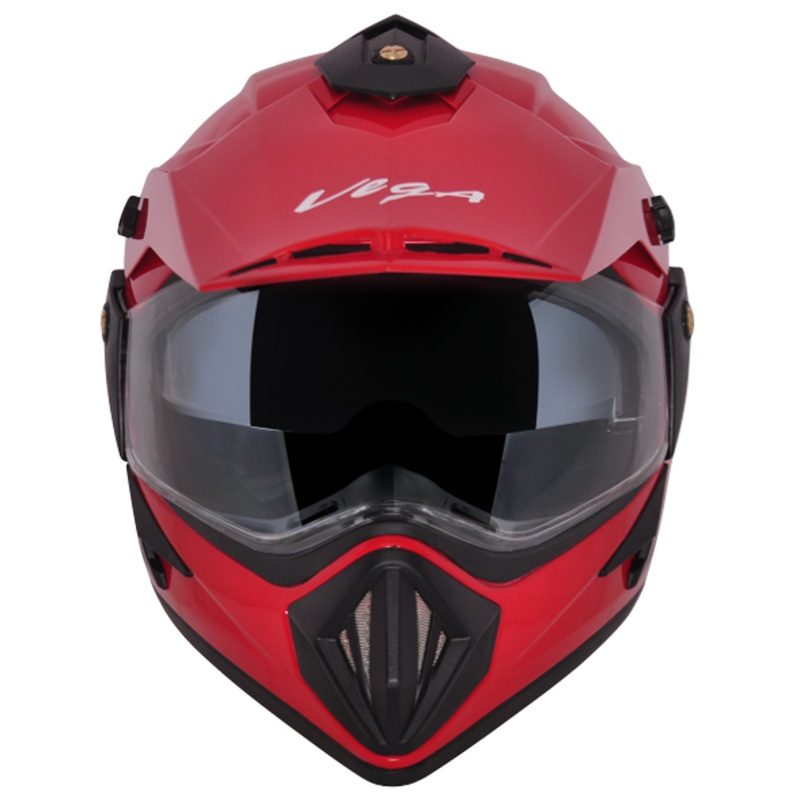 Vega Off Road D/V Red Helmet - bikerstore.in