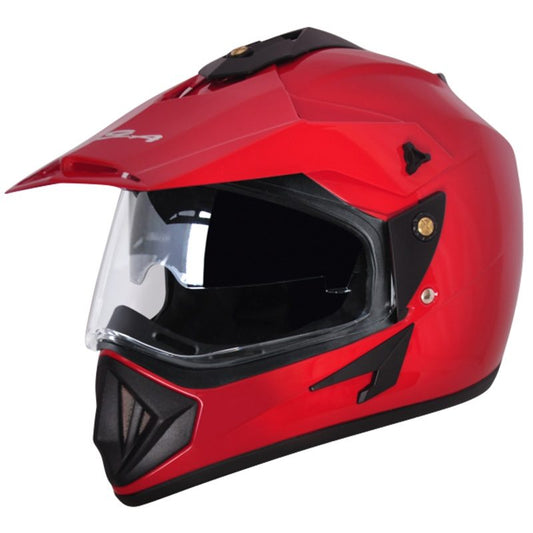 Vega Off Road D/V Red Helmet - bikerstore.in