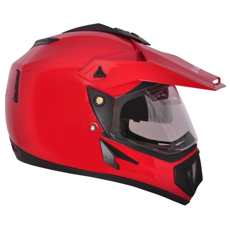 Vega Off Road D/V Red Helmet - bikerstore.in